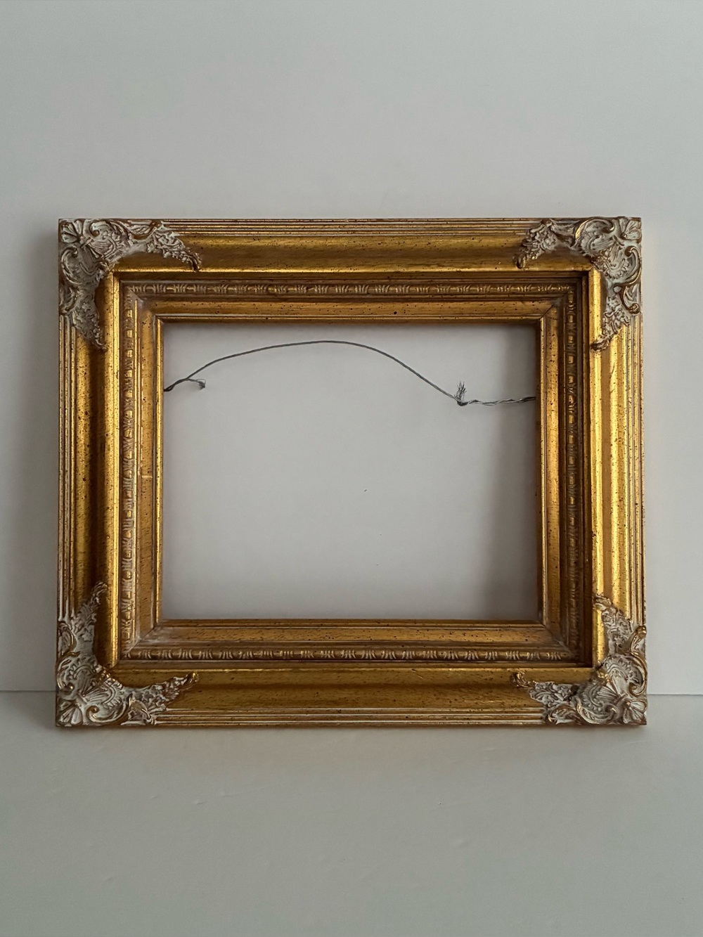 Vintage Carved Wood Gold Gilt Art Picture Frame Ornate Baroque Mexico 8x10